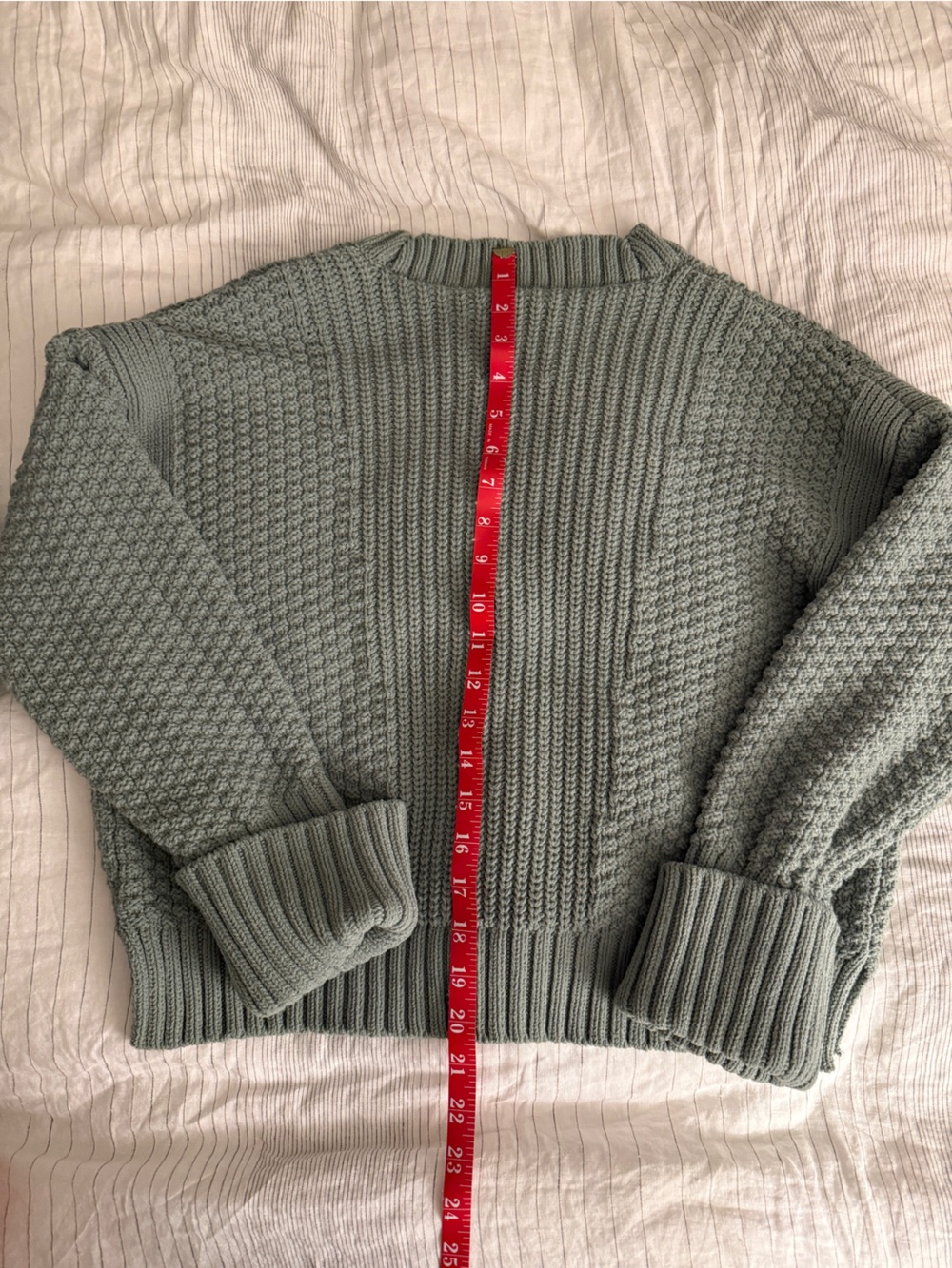 Abercrombie & Fitch Sage Green Textured Knit Button Cardigan - Picture 13 of 15